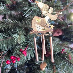 Gold Angel Wind Chime Ornament